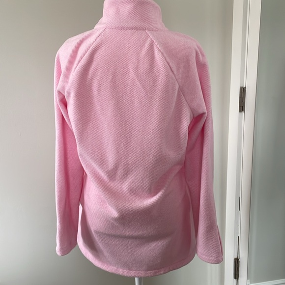 Candy pink button neck top - sweatshirt- small - Picture 4 of 7